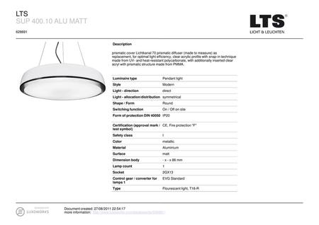 LTS SUP ALU MATT Description