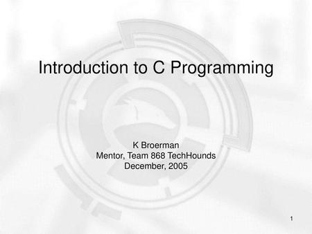 Disclaimer! This introduction to C will not make you a computer scientist! ;^0 However, after this overview you should be able to read and understand.