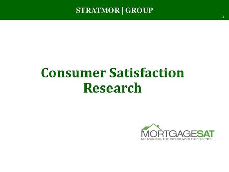 Consumer Satisfaction Research