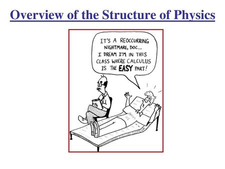 Overview of the Structure of Physics