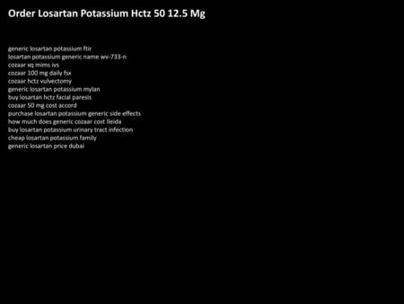 Order Losartan Potassium Hctz Mg