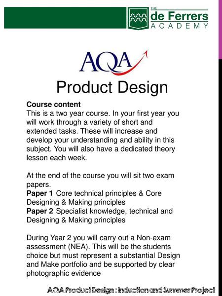 Product Design Course content