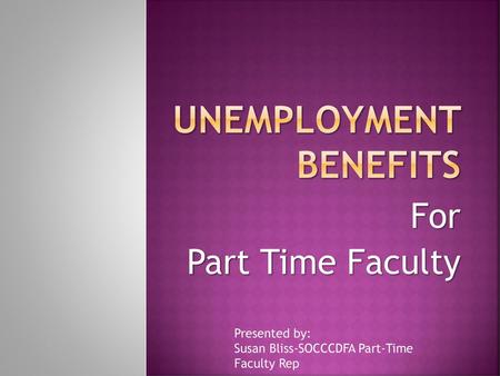 Unemployment Benefits