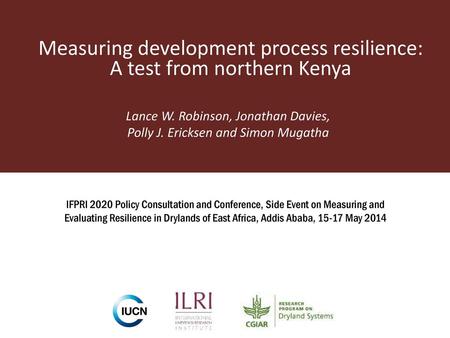 Measuring development process resilience: A test from northern Kenya