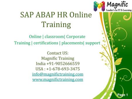 SAP ABAP HR Online Training