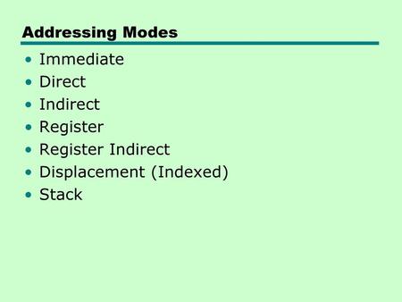 Displacement (Indexed) Stack