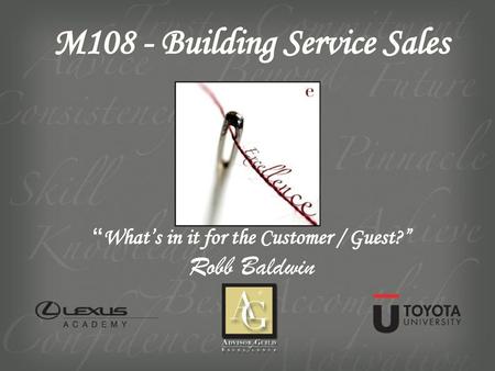 M108 - Building Service Sales