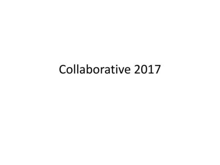 Collaborative 2017.