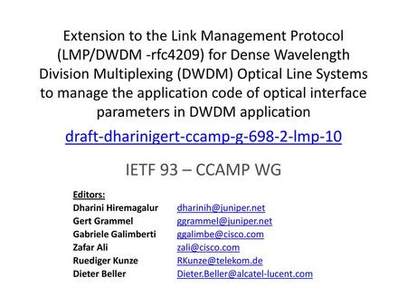 draft-dharinigert-ccamp-g lmp-10