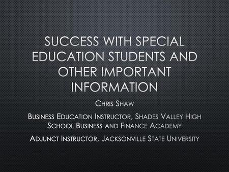 Adjunct Instructor, Jacksonville State University