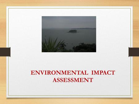 ENVIRONMENTAL IMPACT ASSESSMENT