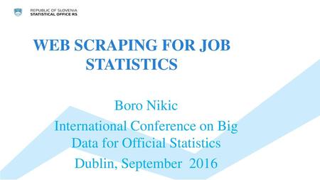 WEB SCRAPING FOR JOB STATISTICS