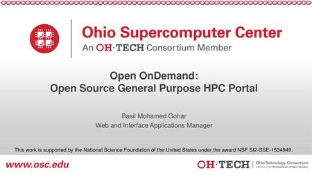 Open OnDemand: Open Source General Purpose HPC Portal