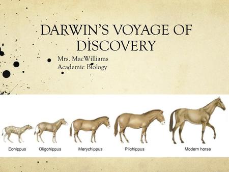 DARWIN’S VOYAGE OF DISCOVERY