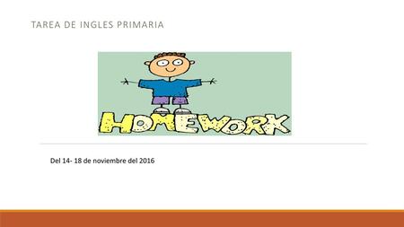 Tarea de ingles primaria