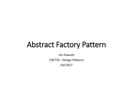 Abstract Factory Pattern