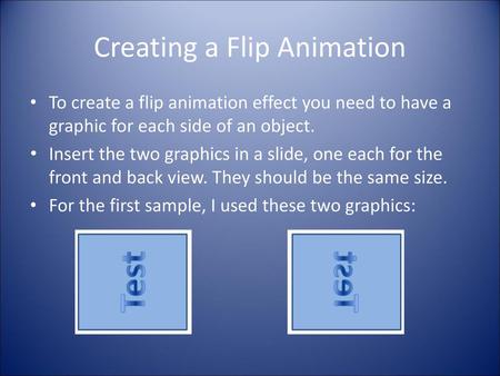 Creating a Flip Animation