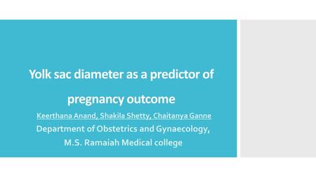 Yolk sac diameter as a predictor of pregnancy outcome