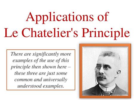 Le Chatelier's Principle