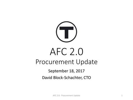 AFC 2.0 Procurement Update