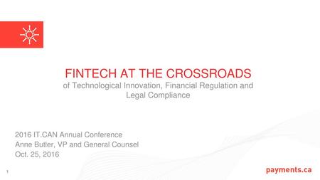 FINTECH AT THE CROSSROADS