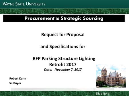 Joint Parking Task Force Update Procurement & Strategic Sourcing