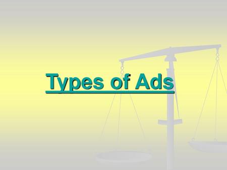 Types of Ads.