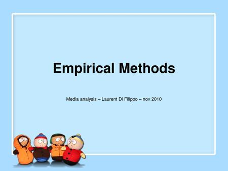 Media analysis – Laurent Di Filippo – nov 2010