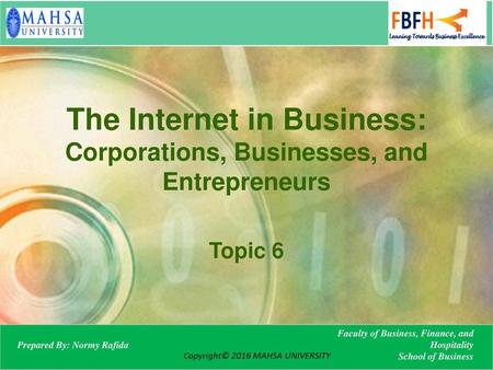 The Internet in Business: Corporations, Businesses, and Entrepreneurs