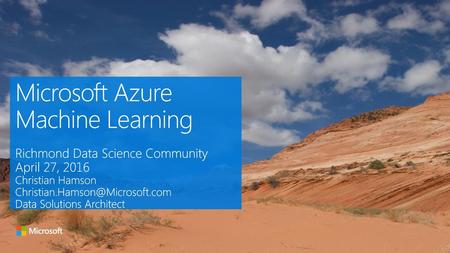 Microsoft Azure Machine Learning