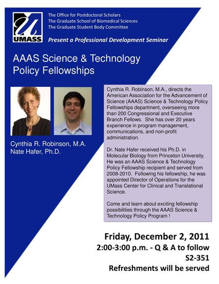 AAAS Science & Technology Policy Fellowships