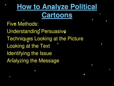 How to Analyze Political Cartoons