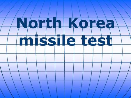 North Korea missile test