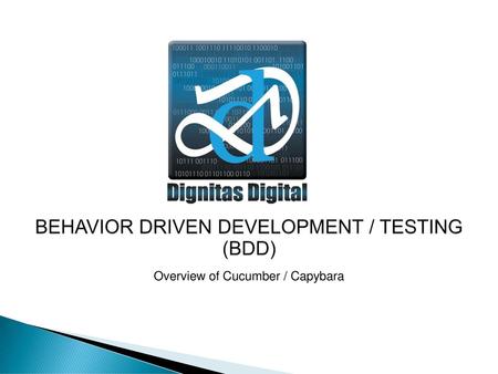 BEHAVIOR DRIVEN DEVELOPMENT / TESTING (BDD)