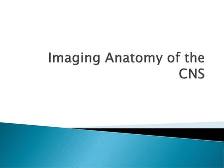 Imaging Anatomy of the CNS