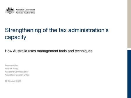 Strengthening of the tax administration’s capacity