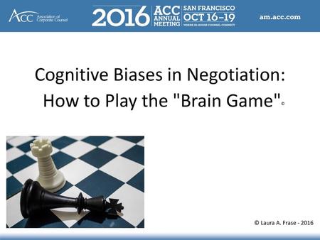 Cognitive Biases in Negotiation: