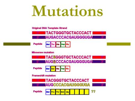 Mutations.