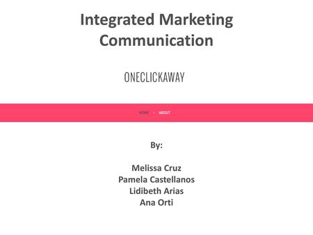 Integrated Marketing Communication