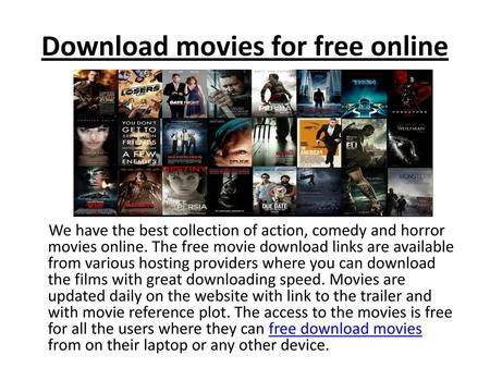 Download movies for free online