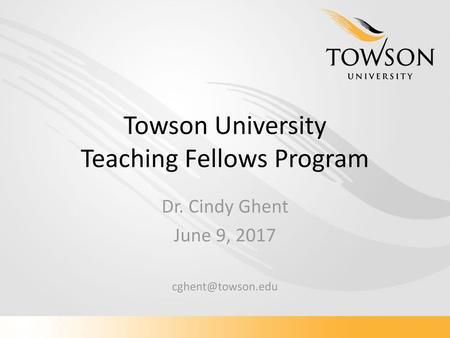 Towson University Teaching Fellows Program