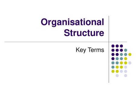 Organisational Structure