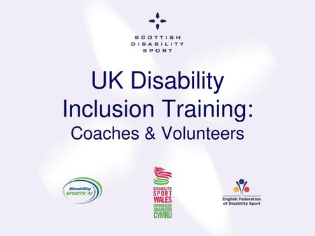 UK Disability Inclusion Training: Coaches & Volunteers