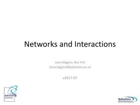 Networks and Interactions