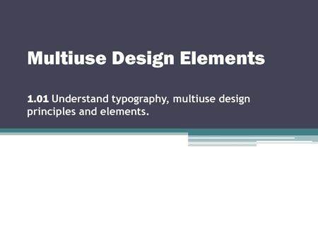 Multiuse Design Elements 1