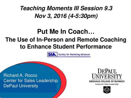 Teaching Moments III Session 9.3