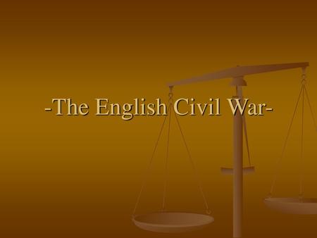 -The English Civil War-