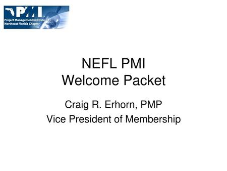 NEFL PMI Welcome Packet