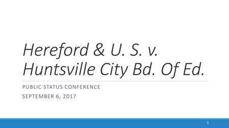 Hereford & U. S. v. Huntsville City Bd. Of Ed.