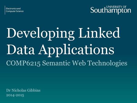 Developing Linked Data Applications